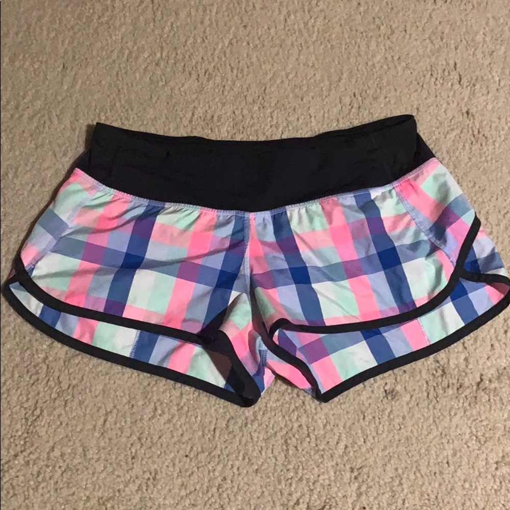 Lululemon bright checkered shorts